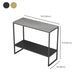 Rectangular Slate Top End Table Modern Shelf Included Side Table - 25.6" W