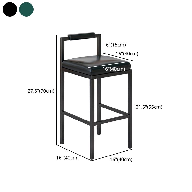 Contemporary Footrest Upholstered Home Stool Matte Finish Low Back Barstool Clearhalo 'Bar Furniture' 'Bar Stools' 'bar_stools' 'furn' 'furn_bar_stools' 'Furniture' 'furniture_bar_stools' 'Kitchen & Dining Furniture' 1200x1200_b0ffe2e4-f9b3-4926-994c-59d750c80ef4