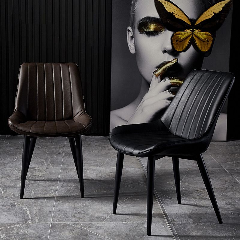 Contemporary Style Dining Chairs Armless Side Chair for Kitchen with Metal Legs Clearhalo ' kitchen&dining_furn' 'Dining Chairs' 'Dining Tables & Seating' 'dining_chair' 'furn' 'furn_dining_chair' 'Furniture' 'furniture_dining_chair' 'Kitchen & Dining Furniture' 'kitchen' 1200x1200_b1002b61-0dba-4d6d-950f-b135ace3f82f