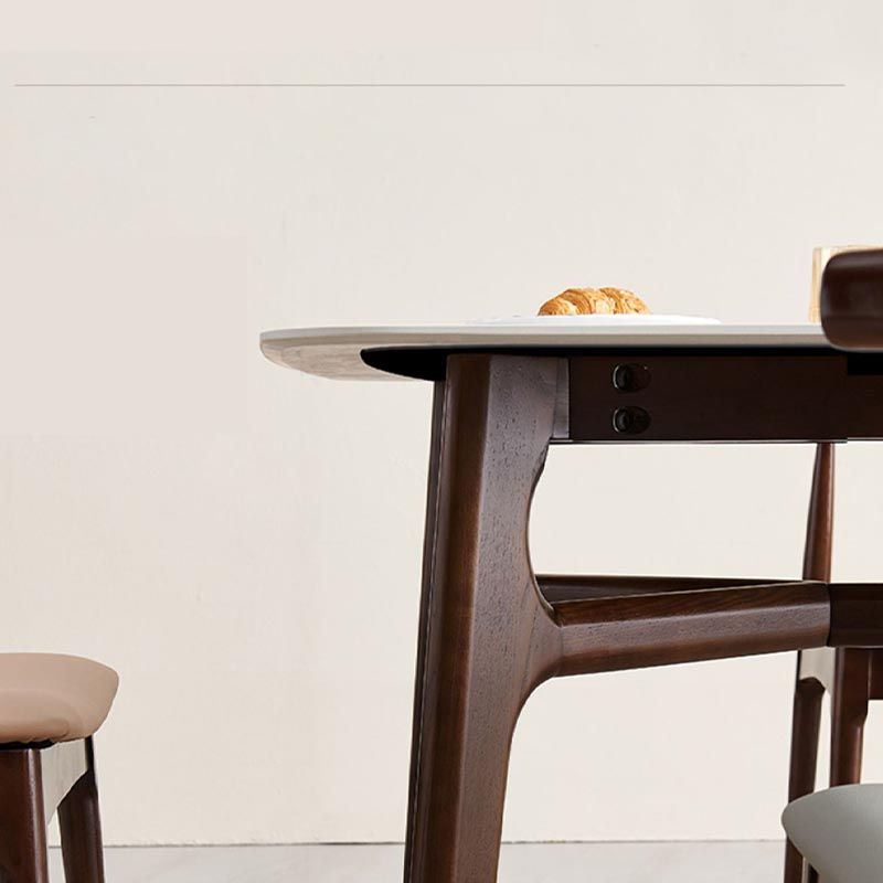 Mitte des Jahrhunderts Rechteck Esstisch Weißer Stein Top Stativ Basis Esstisch