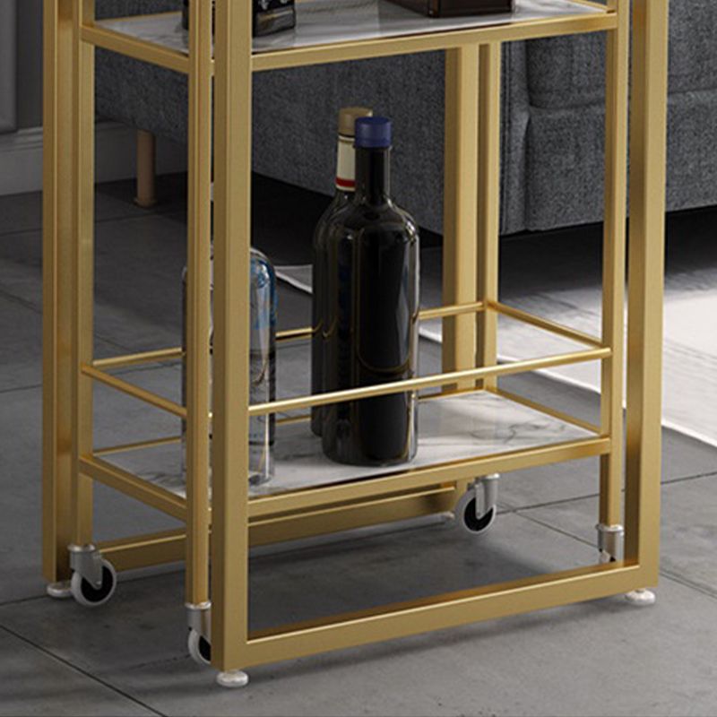 Rectangle Top Table Pub Height Dining Table with Gold Base for Bar Clearhalo 'Bar Furniture' 'Bar Tables' 'bar_tables' 'furn' 'furn_bar_tables' 'Furniture' 'Kitchen & Dining Furniture' 1200x1200_b10191d2-ceb4-4459-a37b-422b68aa32b6