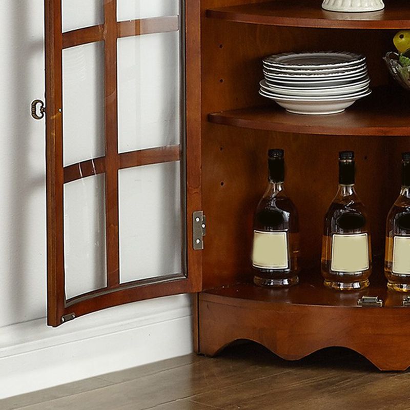 Cabinet d'accent d'angle moderne du milieu du siècle avec portes avec portes