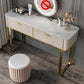 Beige Make-up Vanity Metal Dressing Table Stool Set with Drawers Clearhalo 'Bedroom Furniture' 'furn' 'furn_makeup_vanities' 'Furniture' 'Makeup Vanities' 'makeup_vanities' 1200x1200_b103e480-dbd1-41b8-afa9-1d6b260a5e34