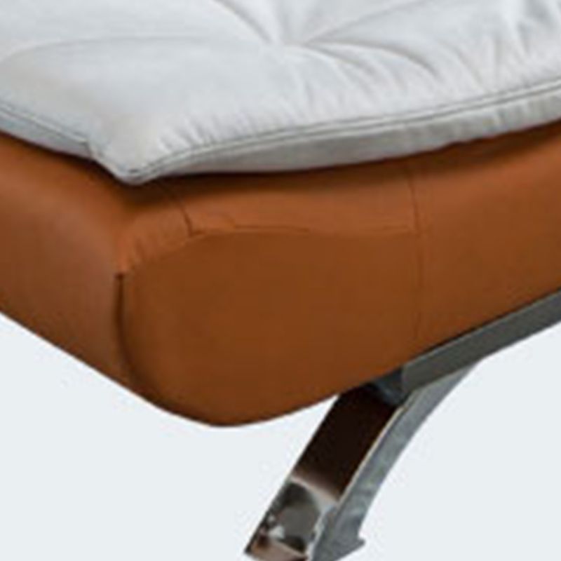 Armless Settee with Faux Leather 21.65" W Convertible Sleeper Sofa for Living Room Clearhalo 'furn' 'furn_sofas' 'Furniture' 'furniture_sofas' 'kitchen' 'kitchen_sofas' 'Living Room Furniture' 'Sofa' 'sofas' 1200x1200_b104c4ba-2c5f-4ddf-8917-34d3be658074