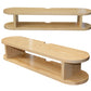 Matte afwerking Wall gemonteerde media-stand met planken Scandinavische massieve hout tv-console