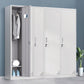 Metal Matte Finish Wardrobe with Hinged Door Modern Style Storage Cabinet