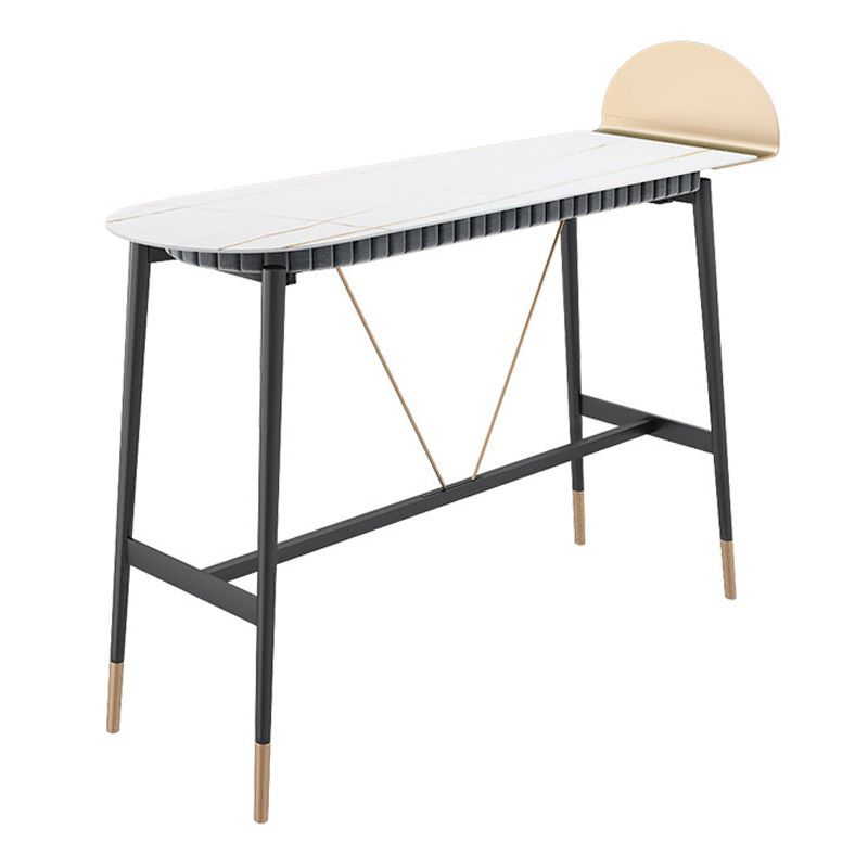 Stone Top Bar Table Traditional Luxury Bar Table with Trestle Base Clearhalo 'Bar Furniture' 'Bar Tables' 'bar_tables' 'furn' 'furn_bar_tables' 'Furniture' 'furniture_bar_tables' 'Kitchen & Dining Furniture' 1200x1200_b107065d-d5a0-4ab7-b6f7-297ad8165aeb