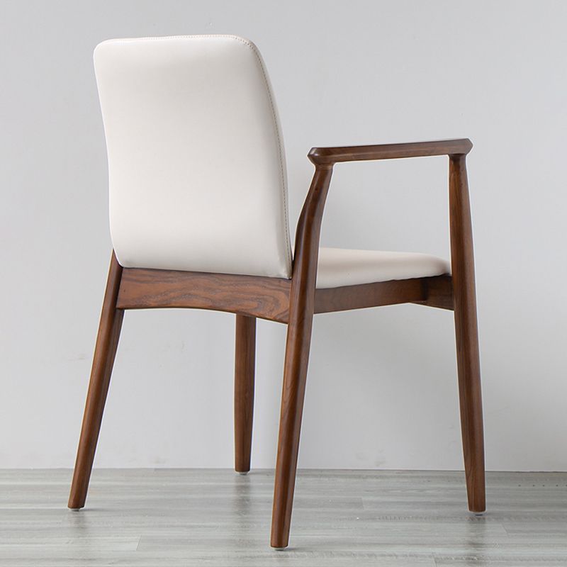 Contemporary Solid Back Kitchen Dining Arm Chair Solid Wood Dining Arm Chair Clearhalo ' kitchen&dining_furn' 'Dining Chairs' 'Dining Tables & Seating' 'dining_chair' 'furn' 'furn_dining_chair' 'Furniture' 'furniture_dining_chair' 'Kitchen & Dining Furniture' 'kitchen' 1200x1200_b1073fb4-e0e6-4cc7-9603-4879d497cc17