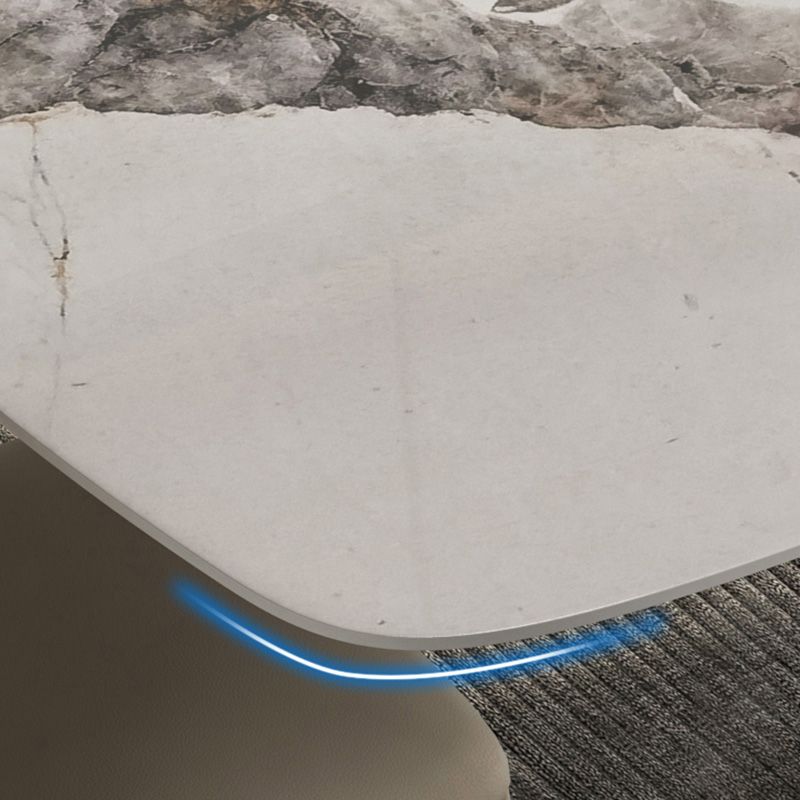 Minimalist Sintered Stone Dining Room Set with Black Base Formal Dining Table Set Clearhalo 'Dining Room Sets' 'Dining Tables & Seating' 'dining_room_set' 'furn' 'furn_dining_room_set' 'Furniture' 'furniture_dining_room_set' 'Kitchen & Dining Furniture' 'kitchen&dining_furn' 'kitchen' 1200x1200_b107a8a6-57da-4c47-8d2e-6d8ae61d84a5