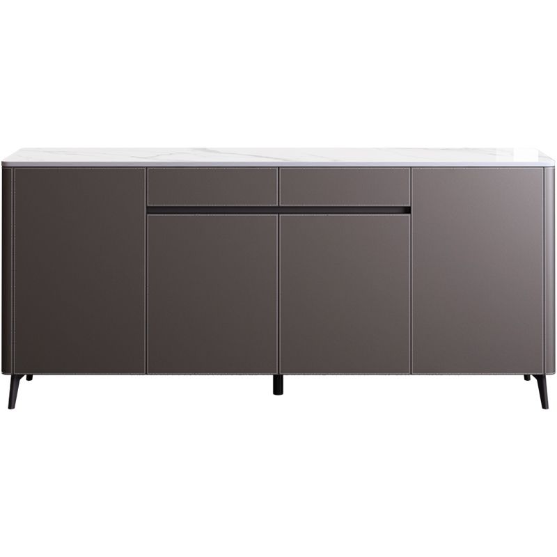 Stone Credenza Modern & Contemporary Server with Cabinets and Drawers