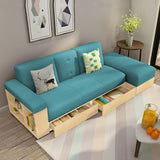 94.49" W √ó 39.37" D √ó 30.71" H Linen Blend One Arm Sectional with Storage