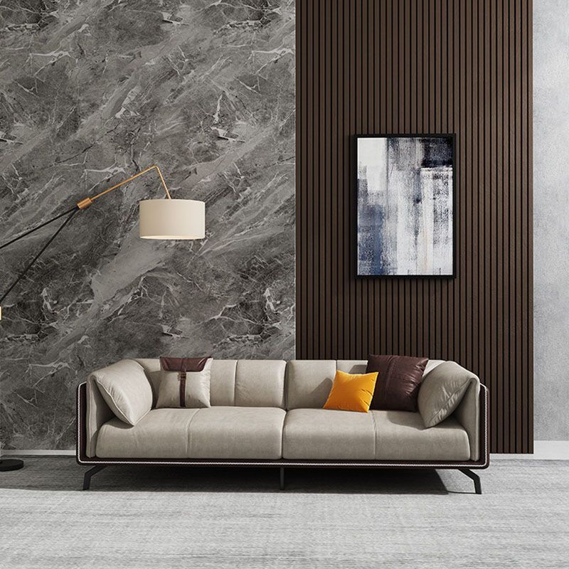 Kunstleder stationäres Sofa Smoking -Armsofa mit Bolsterkissen