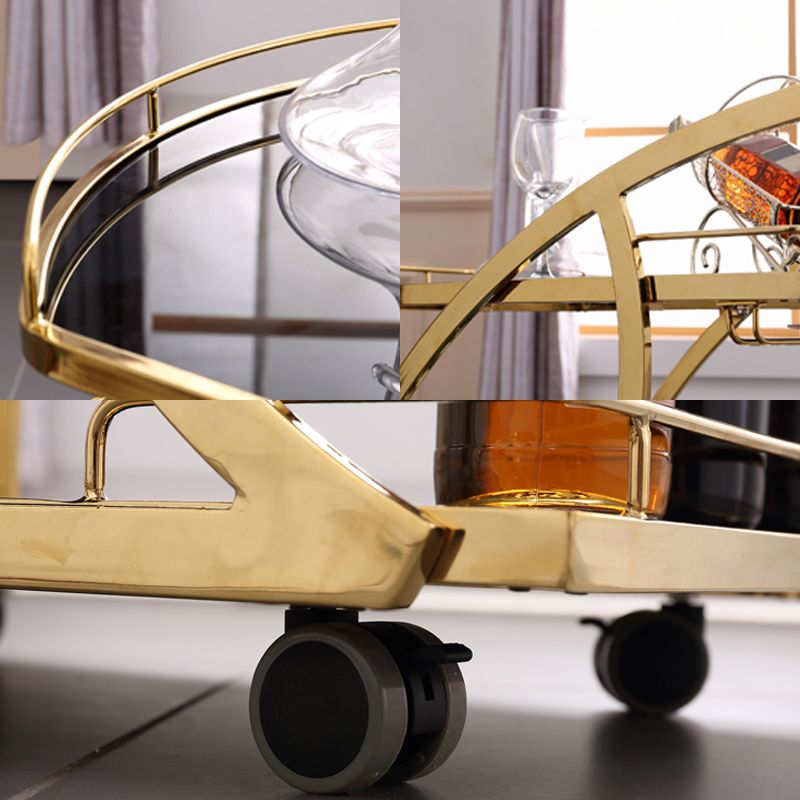 32.68" High Contemporary Style Prep Table Rolling Metal Prep Table for Kitchen