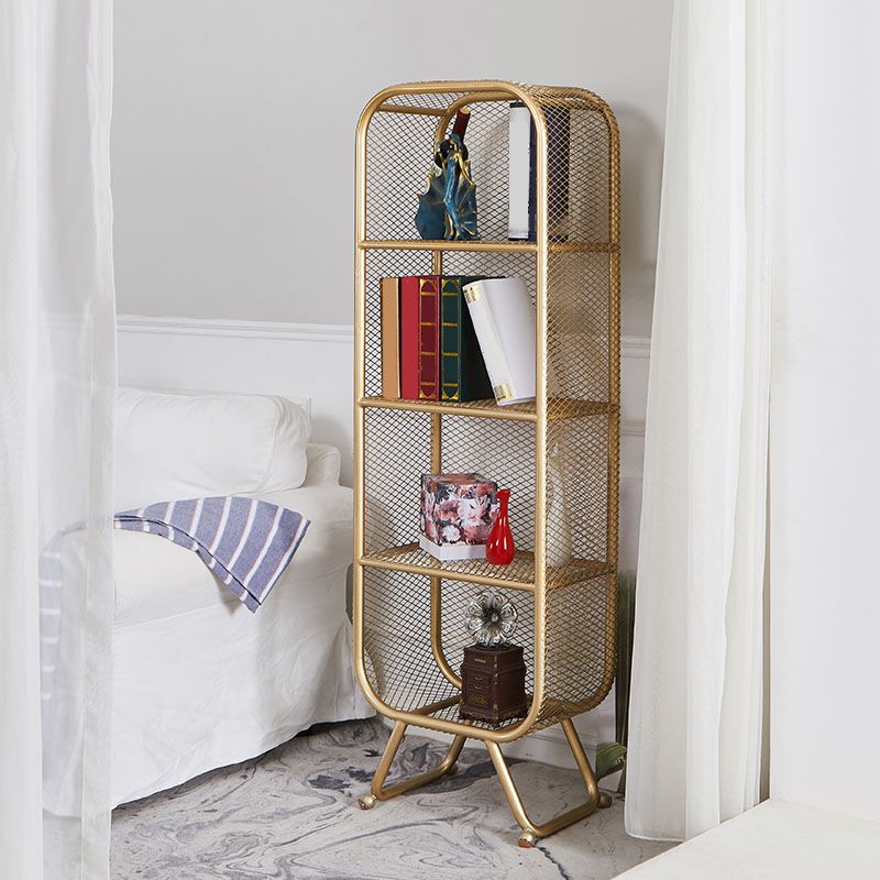 12インチメタルブックシェルフモダンクローズドストレージブックケース3色の