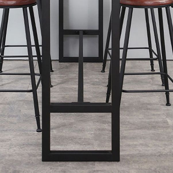 Modern Rectangle Bar Dining Table Wood Bar Height Table with Trestle Base Clearhalo 'Bar Furniture' 'Bar Tables' 'bar_tables' 'furn' 'furn_bar_tables' 'Furniture' 'furniture_bar_tables' 'Kitchen & Dining Furniture' 'kitchen&dining_furn' 'kitchen' 1200x1200_b111f7d8-8f33-489c-a3a8-183f451ca526