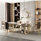Glam Sintered Stone Dining Set Rectangle 1/3/4/5/6 Pieces Dining Set