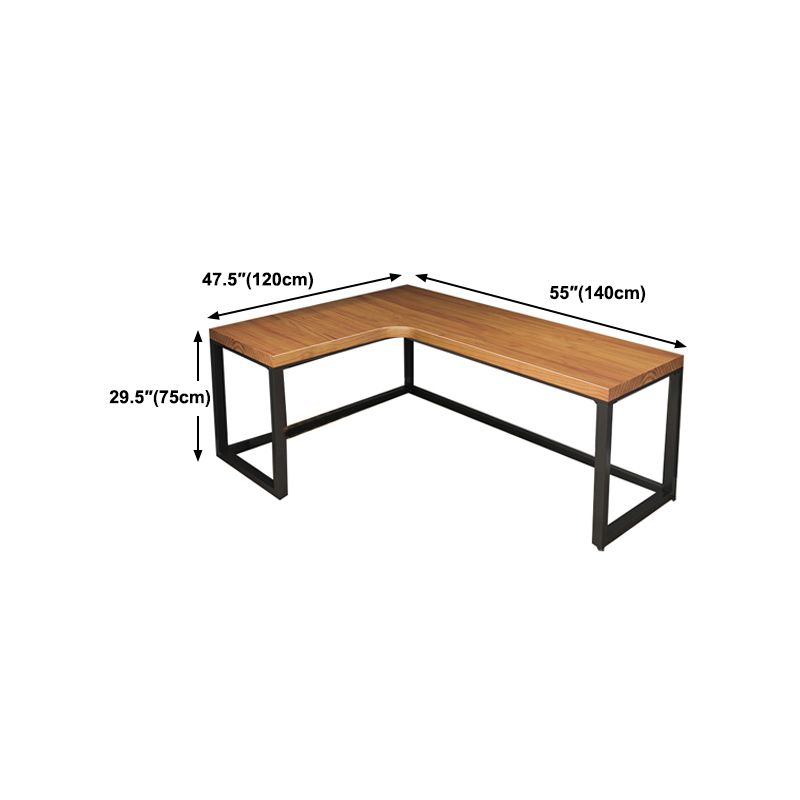 Contemporary Style Writing Desk Solid Wood L-Shape Office Desk Clearhalo 'furn' 'furn_office_desk' 'Furniture' 'Office Desks' 'Office Furniture' 'office_desk' 1200x1200_b1136f04-a2f7-4193-94b6-f3bcecdc5f95