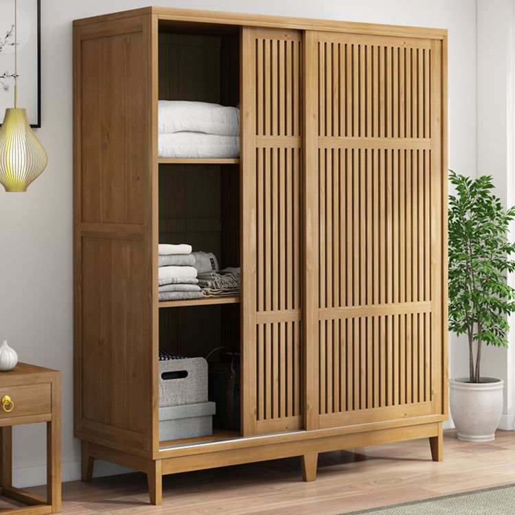 Modern Pine Solid Wood Wardrobe Freestanding Multifunctional Wardrobe Armoire Clearhalo 'Armoires & Wardrobes' 'armoires_wardrobes' 'Bedroom Furniture' 'furn' 'furn_armoires_wardrobes' 'Furniture' 1200x1200_b114d43f-518d-4eda-ad4f-1ac93fd4e163