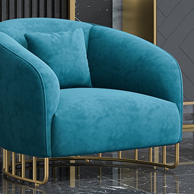 Velvet 29.52" Wide Sofa for Living Room Tuxedo Arm Sofa with Metal Frame