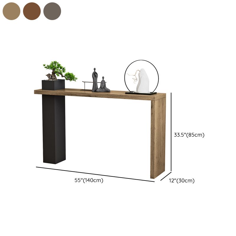 Solid Wood Rectangle Console Table 33.46-inch Tall Accent Table for Hall Clearhalo 'Console Tables' 'console_tables' 'Entry & Mudroom Furniture' 'furn' 'furn_console_tables' 'Furniture' 1200x1200_b1168b00-965b-45e5-8149-7328d3f73fd8