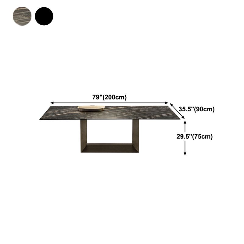 Stone Top Dining Table Rectangle Dining Table with Trestle Base Clearhalo ' dining_table' 'Dining Tables & Seating' 'Dining Tables' 'furn' 'furn_dining_table' 'Furniture' 'furniture_dining_table' 'Kitchen & Dining Furniture' 'kitchen&dining_furn' 'kitchen' 'kitchen_dining_table' 1200x1200_b117bbcd-6520-489e-b9c0-20ec29518e4a