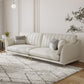 Scandinavian Upholstered Faux Leather Sofa Beige Sewn Pillow Back Couch Clearhalo 'furn' 'furn_sofas' 'Furniture' 'furniture_sofas' 'Living Room Furniture' 'Sofa' 'sofas' 1200x1200_b117e2c3-d6ea-4a80-bbe6-8303f9bf2f10