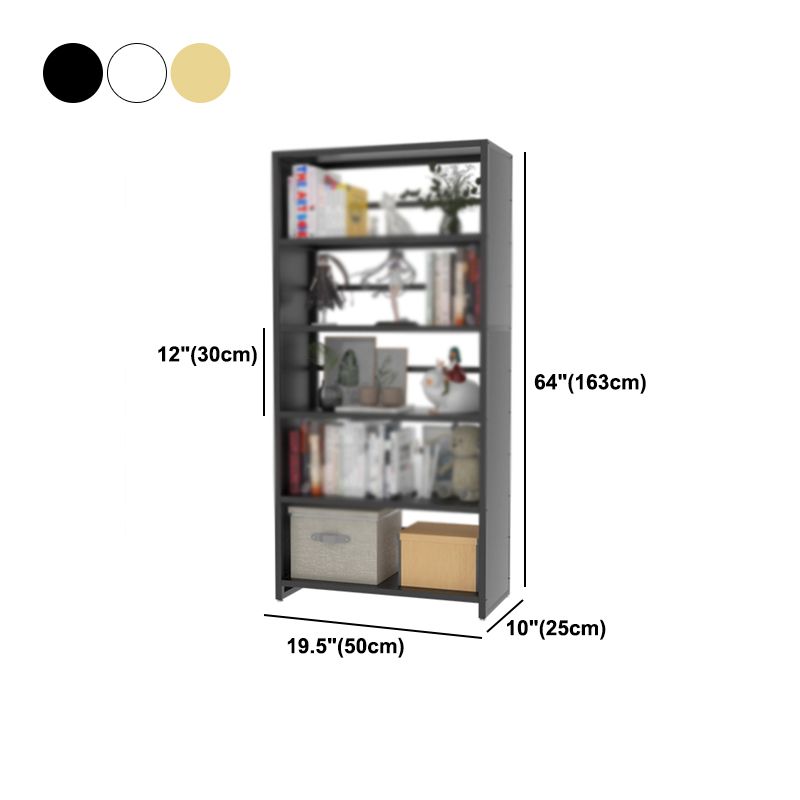 Modern Metal Bookshelf Open Shelf Bookcase with Rectangular Shelves Clearhalo 'Bookcases' 'Furniture' 'furniture_bookcases' 'kitchen' 'kitchen_bookcases' 'Living Room Furniture' 'Office Furniture' 1200x1200_b117e4a0-9869-4da2-8d6c-d690876268fe