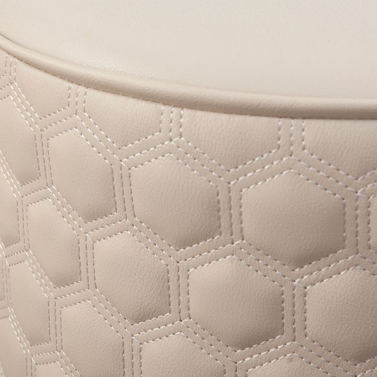 Pouf otomano resistente al agua de cuero genuino redondo sólido otomano moderno