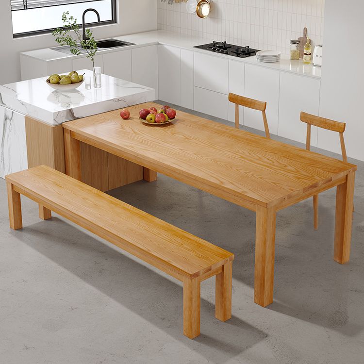 Modern Style Dining Table Rectangle Wood Dining Table with 3 legs Clearhalo 'Dining Tables & Seating' 'Dining Tables' 'dining_table' 'furn' 'furn_dining_table' 'Furniture' 'furniture_dining_table' 'Kitchen & Dining Furniture' 'kitchen' 'kitchen_dining_table' 1200x1200_b118e729-548f-4379-9a10-4a474bb940fd