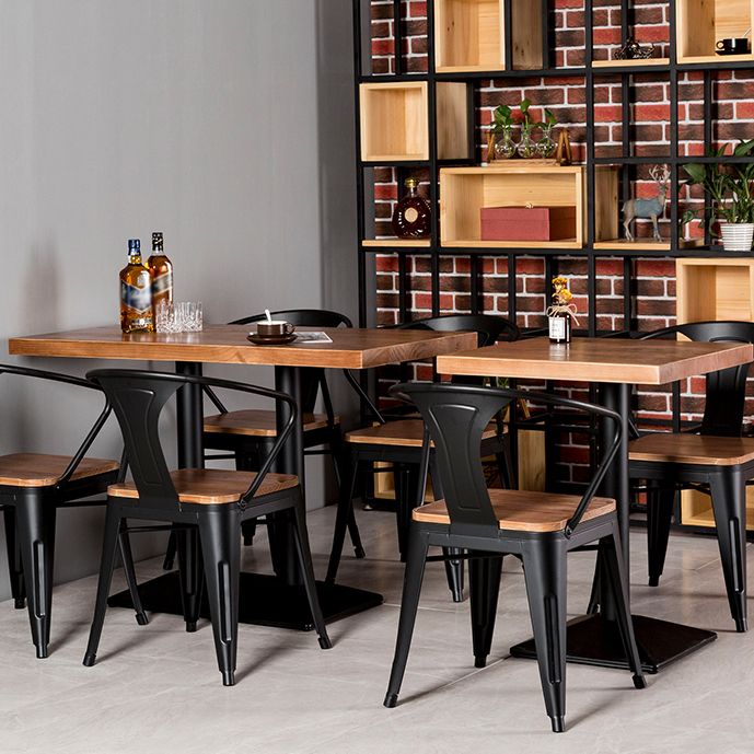 Industrial Style Furniture Solid Wood Dining Site Table for Dining Room Clearhalo ' dining_table' 'Dining Tables & Seating' 'Dining Tables' 'furn' 'furn_dining_table' 'Furniture' 'furniture_dining_table' 'Kitchen & Dining Furniture' 'kitchen&dining_furn' 'kitchen' 'kitchen_dining_table' 1200x1200_b118f0ef-c5d6-434e-b020-0880184a1e1d