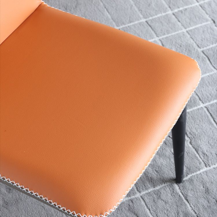 Industrial Upholstered Faux Leather Chair Wingback Side Chair with Metal Legs Clearhalo 'Dining Chairs' 'Dining Tables & Seating' 'dining_chair' 'furn' 'furn_dining_chair' 'Furniture' 'Kitchen & Dining Furniture' 1200x1200_b11c279f-cec1-4fdd-a9db-0a91d46f3576