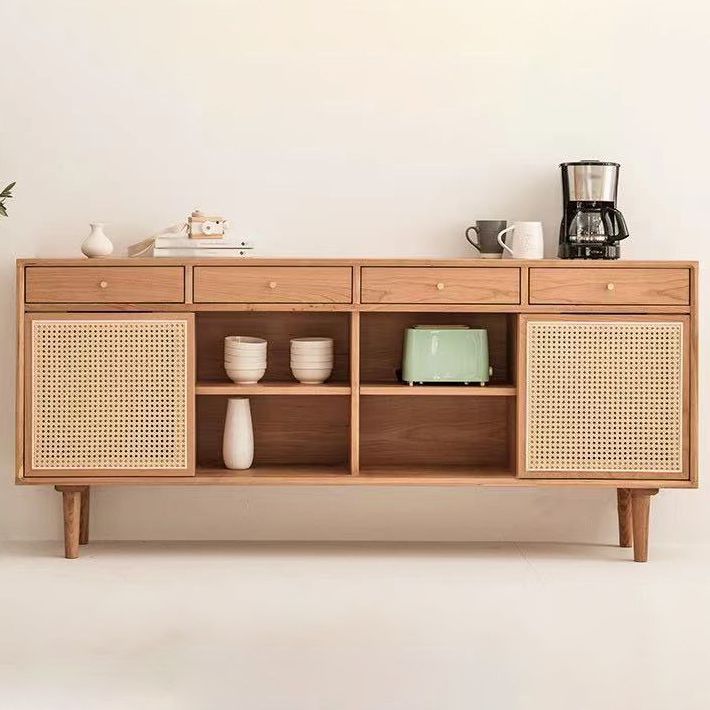 Sideboard contemporanea Porte Rattan Pinna armadio per soggiorno per soggiorno