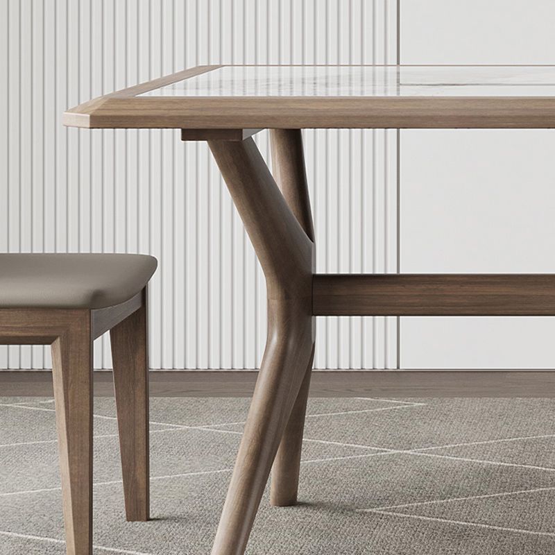 Contemporary Style 1/2/3/5/7 Pieces Dining Chairs Set Rectangle Stone Furniture in White