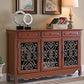 Glam Style Server Solid Wood Sideboard with Door for Dining Room Clearhalo 'buffet_sideboard' 'Buffets & Sideboards' 'furn' 'furn_buffet_sideboard' 'Furniture' 'Kitchen & Dining Furniture' 1200x1200_b12057ca-9150-43e9-bb22-1eb5390cd552
