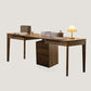 Table de bureau en bois massif moderne Home Writing Desk avec 5 tiroirs