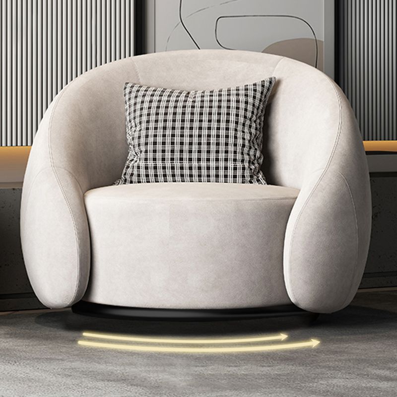 Contemporary 33.07" Wide Pillow Back Chair Velvet Sloped Arm Chair in Gray Clearhalo 'Accent Chairs' 'accent_chairs' 'Chairs & Seating' 'furn' 'furn_accent_chairs' 'Furniture' 'Living Room Furniture' 1200x1200_b120dcfa-68b0-42de-98c1-c9807faab925
