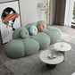 Contemporary Armless Wool Sofa with Tight Back and 3 Pillows