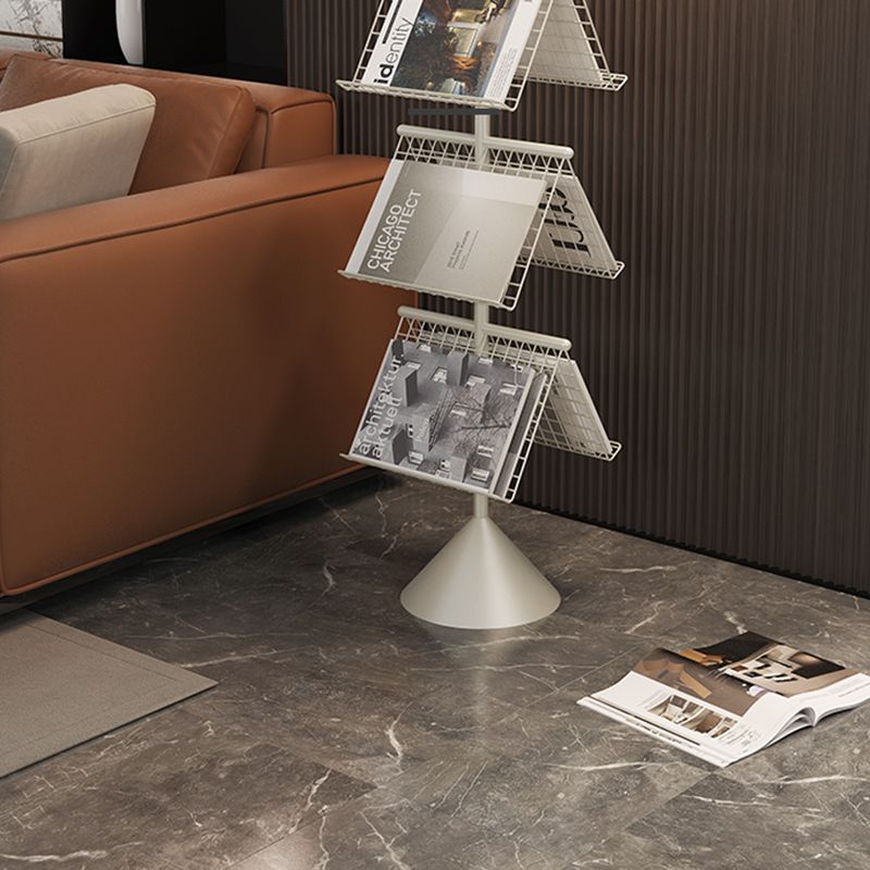 Bibliothèque d'étagère en métal glam