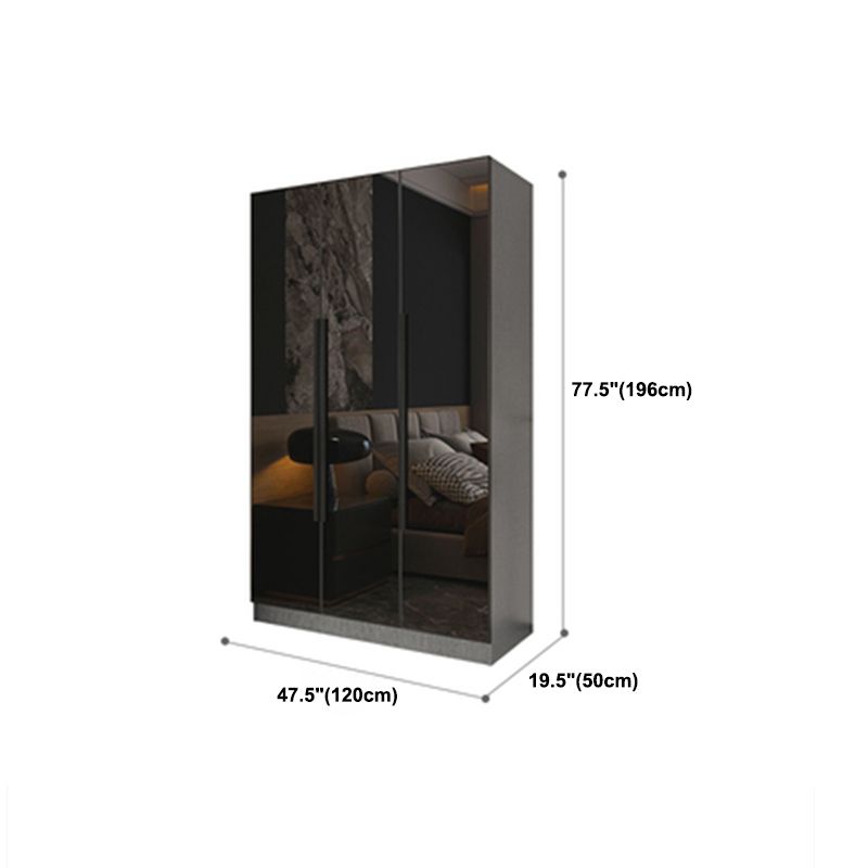 Modern Style Wardrobe Grey Colour Glass Wardrobe Closet for Bedroom Clearhalo 'Armoires & Wardrobes' 'armoires_wardrobes' 'Bedroom Furniture' 'furn' 'furn_armoires_wardrobes' 'Furniture' 1200x1200_b12602ad-9fbb-440e-861e-10e815912e54