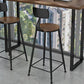 Modern Bar Table Set 1/2/3 Pieces Rectangle Bar Table with High Wood Stools for Home