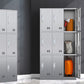 Chrome Steel Cabinet for Bathroom Modern Indoor Storage Cabinet with Hinged Doors Clearhalo 'Armoires & Wardrobes' 'armoires_wardrobes' 'Bedroom Furniture' 'furn' 'furn_armoires_wardrobes' 'Furniture' 1200x1200_b126ae05-bae3-48df-9d09-8eb41f3a06c5