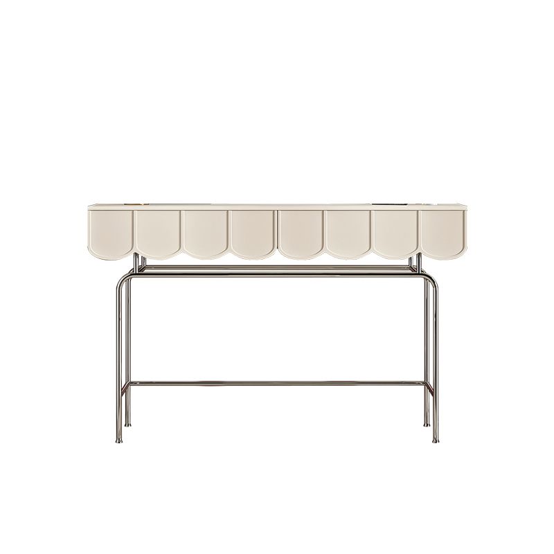 2 Drawers Stainless Steel Makeup Table Desk Vanity for Women - 29.5" H