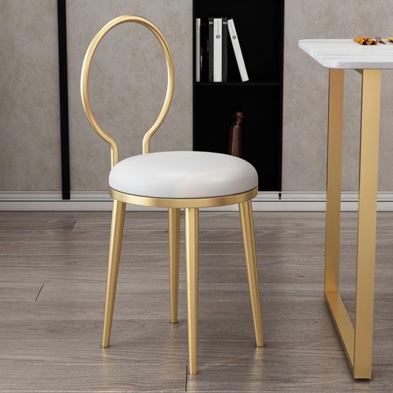 Glam Velvet Dining Chair Open Back Dining Side Furniture with Gold Legs in Matte Finish Clearhalo 'Dining Chairs' 'Dining Tables & Seating' 'dining_chair' 'furn' 'furn_dining_chair' 'Furniture' 'Kitchen & Dining Furniture' 1200x1200_b1297542-3aa1-4106-907b-3fee02864445