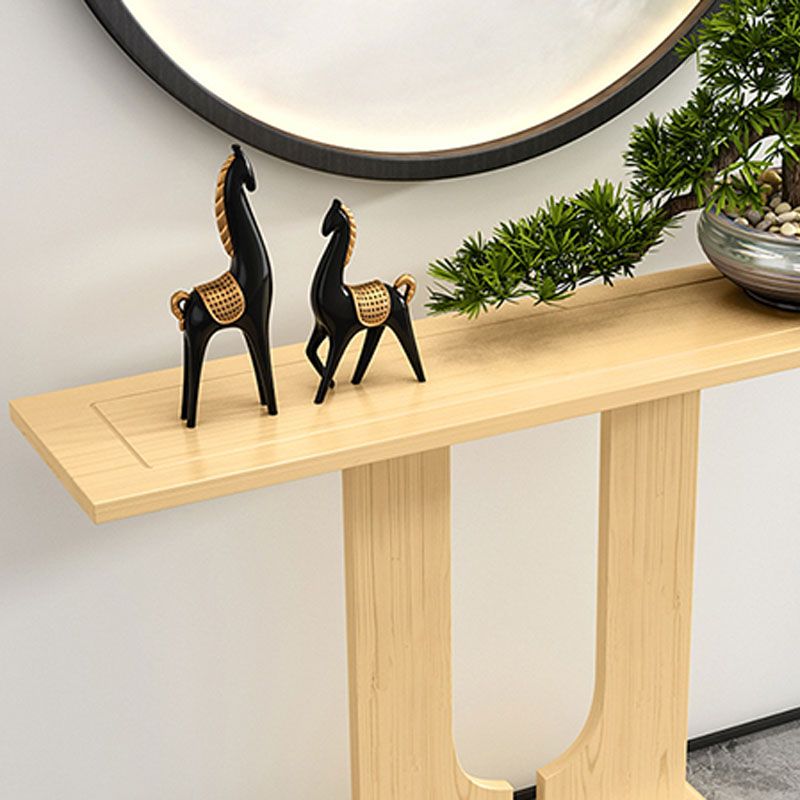 12 "W tavolo da console rettangolare pino tavolo di accento moderno di metà secolo per Hall