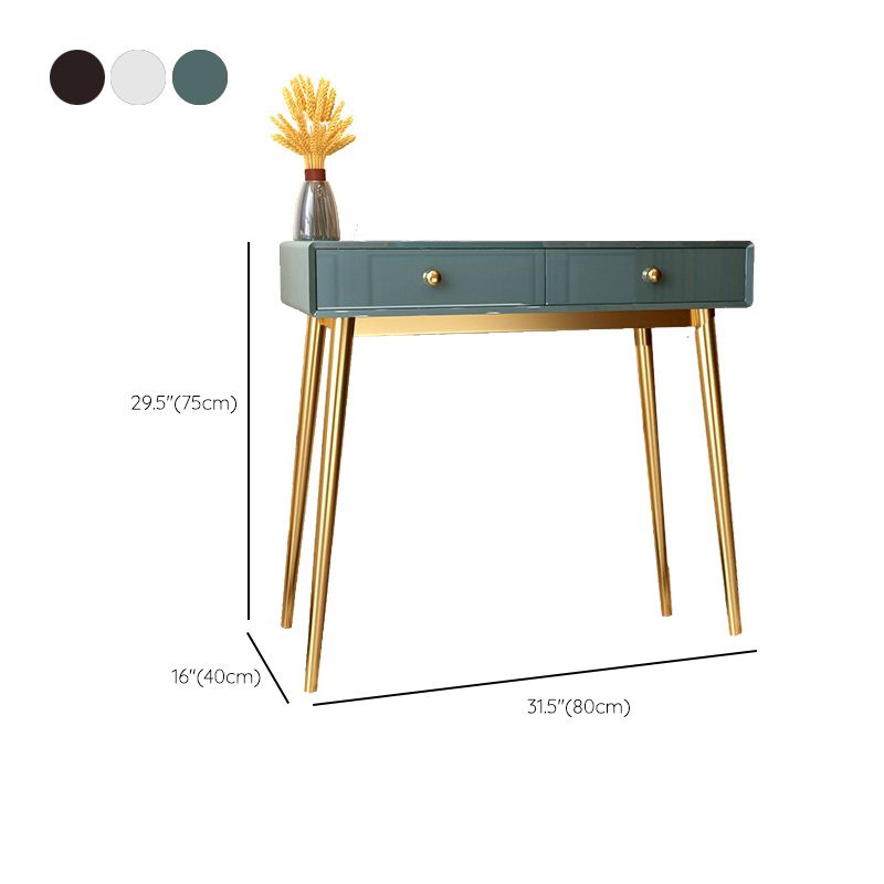 Glam 29.5" Height Wooden Makeup Vanity with Drawers and Mirror