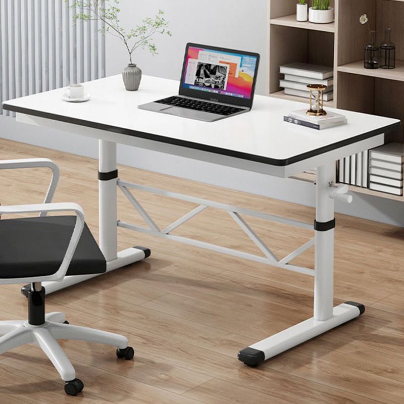 Rectangle Adjustable Office Table Modern Wooden Writing Desk Clearhalo 'furn' 'furn_office_desk' 'Furniture' 'Office Desks' 'Office Furniture' 'office_desk' 1200x1200_b12a5fd7-1829-42f0-8a93-6d53bcc92572