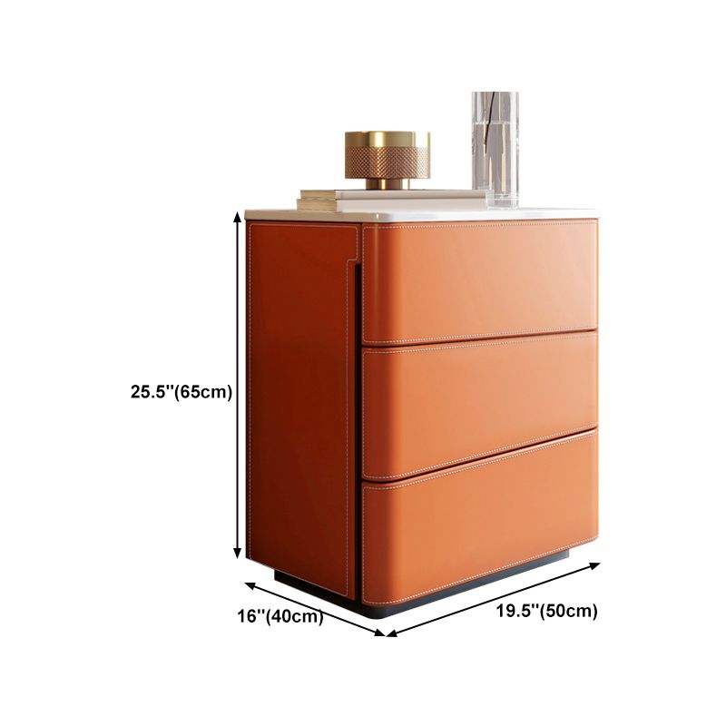 Modern Style Stone Buffet aparador de 19.6 "L Servidor buffet de comedor en naranja