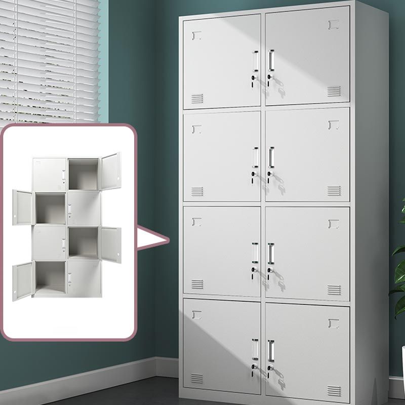 Contemporary Hinged Wardrobe Cabinet Steel Wardrobe Armoire for Home Clearhalo 'Armoires & Wardrobes' 'armoires_wardrobes' 'Bedroom Furniture' 'furn' 'furn_armoires_wardrobes' 'Furniture' 1200x1200_b12c3533-8d0e-409e-9b87-49ba07ff5380