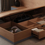 Brown Panel Bed Lift Up Storage Standard Rectangular Panel Bed Clearhalo 'Bedroom Furniture' 'Beds' 'furn' 'furn_beds' 'Furniture' 1200x1200_b130c739-5428-44a8-a457-b7ad6880e7b6