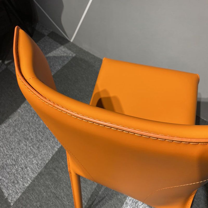 Upholstered Armless Dining Chairs Home Leather Side Chairs with Metal Legs Clearhalo ' kitchen&dining_furn' 'Dining Chairs' 'Dining Tables & Seating' 'dining_chair' 'furn' 'furn_dining_chair' 'Furniture' 'furniture_dining_chair' 'Kitchen & Dining Furniture' 'kitchen' 1200x1200_b1311018-2442-45d9-8b8d-f7df95ec61b7